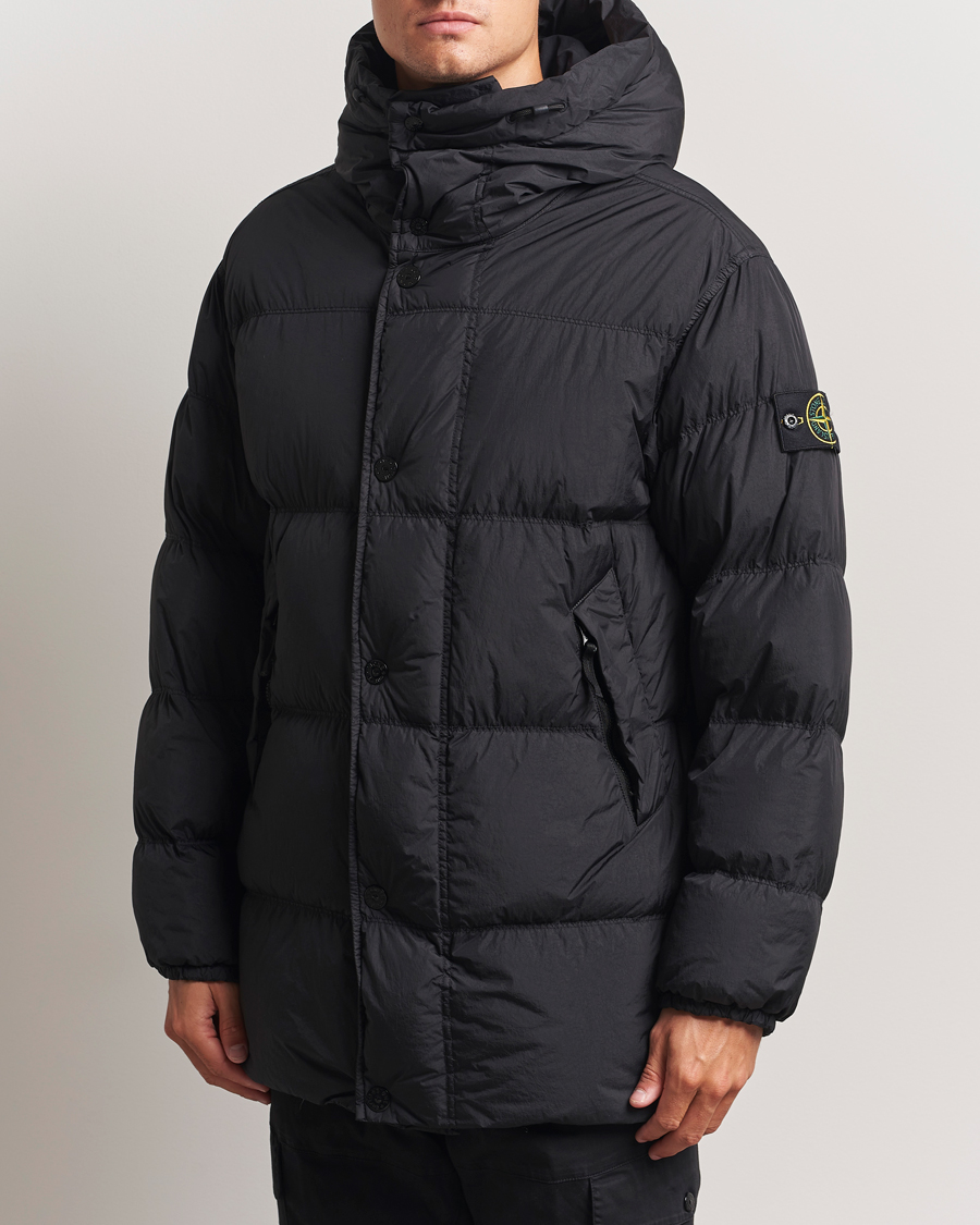 Men | Coats & Jackets | Stone Island | Crinkle Reps Down Parka Black