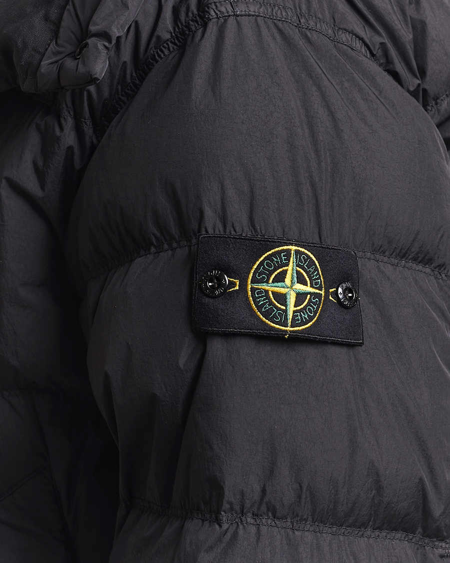 Men | Coats & Jackets | Stone Island | Crinkle Reps Down Parka Black
