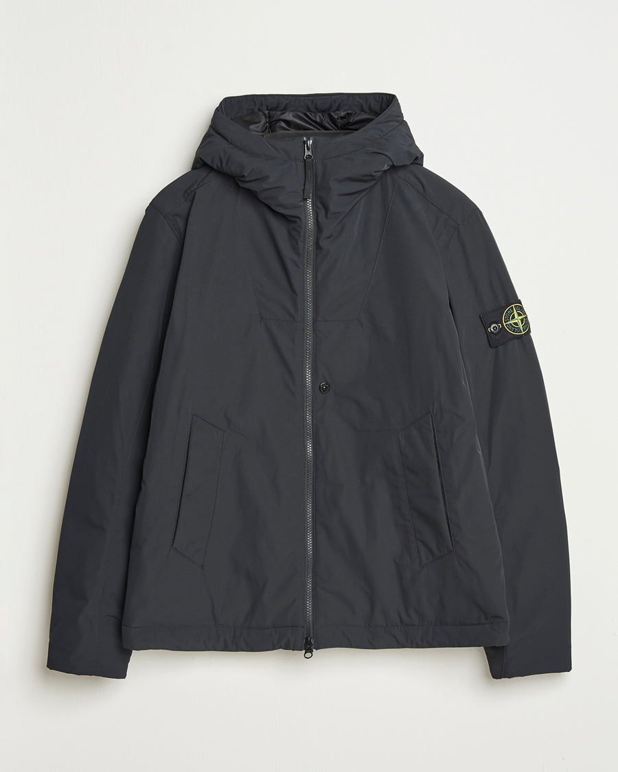 Men | Coats & Jackets | Stone Island | Micro Twill Primaloft Padded Hood Jacket Black