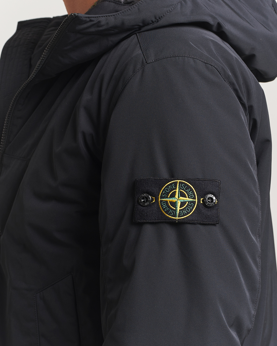 Men | Coats & Jackets | Stone Island | Micro Twill Primaloft Padded Hood Jacket Black