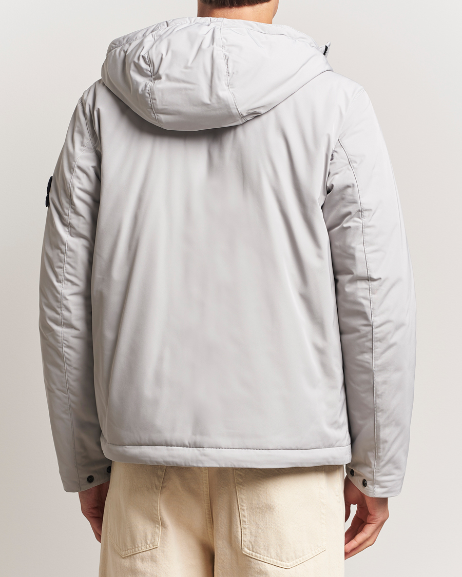Men | Coats & Jackets | Stone Island | Micro Twill Primaloft Padded Hood Jacket Pearl Grey