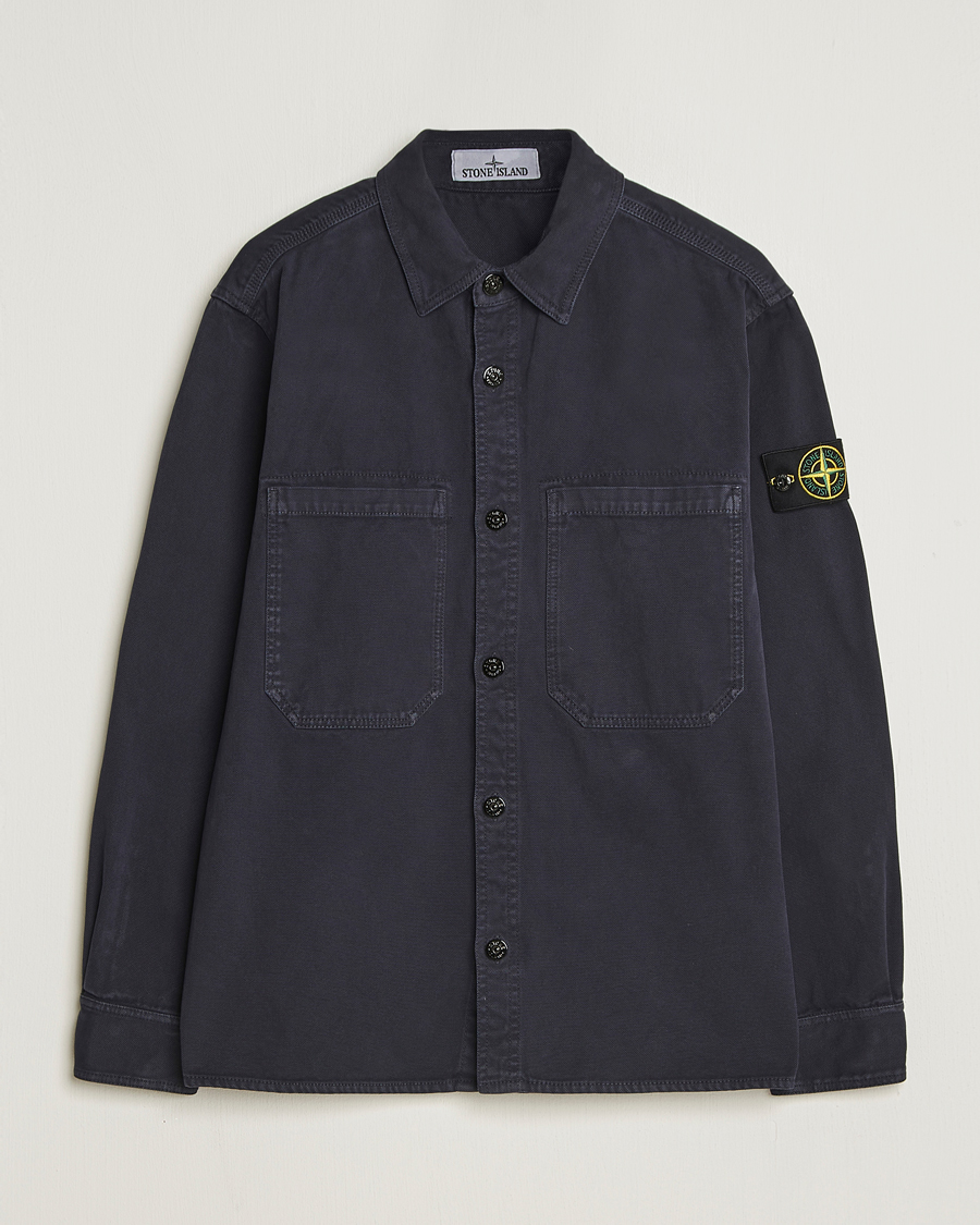 Men | Shirts | Stone Island | Organic Panama Cotton Overshirt Ink