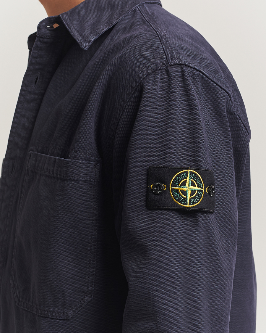 Men | Shirts | Stone Island | Organic Panama Cotton Overshirt Ink