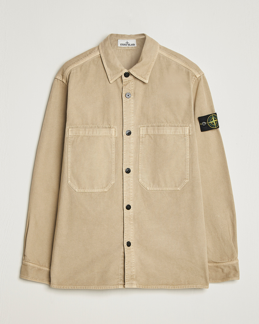 Men | Shirts | Stone Island | Organic Panama Cotton Overshirt Desert