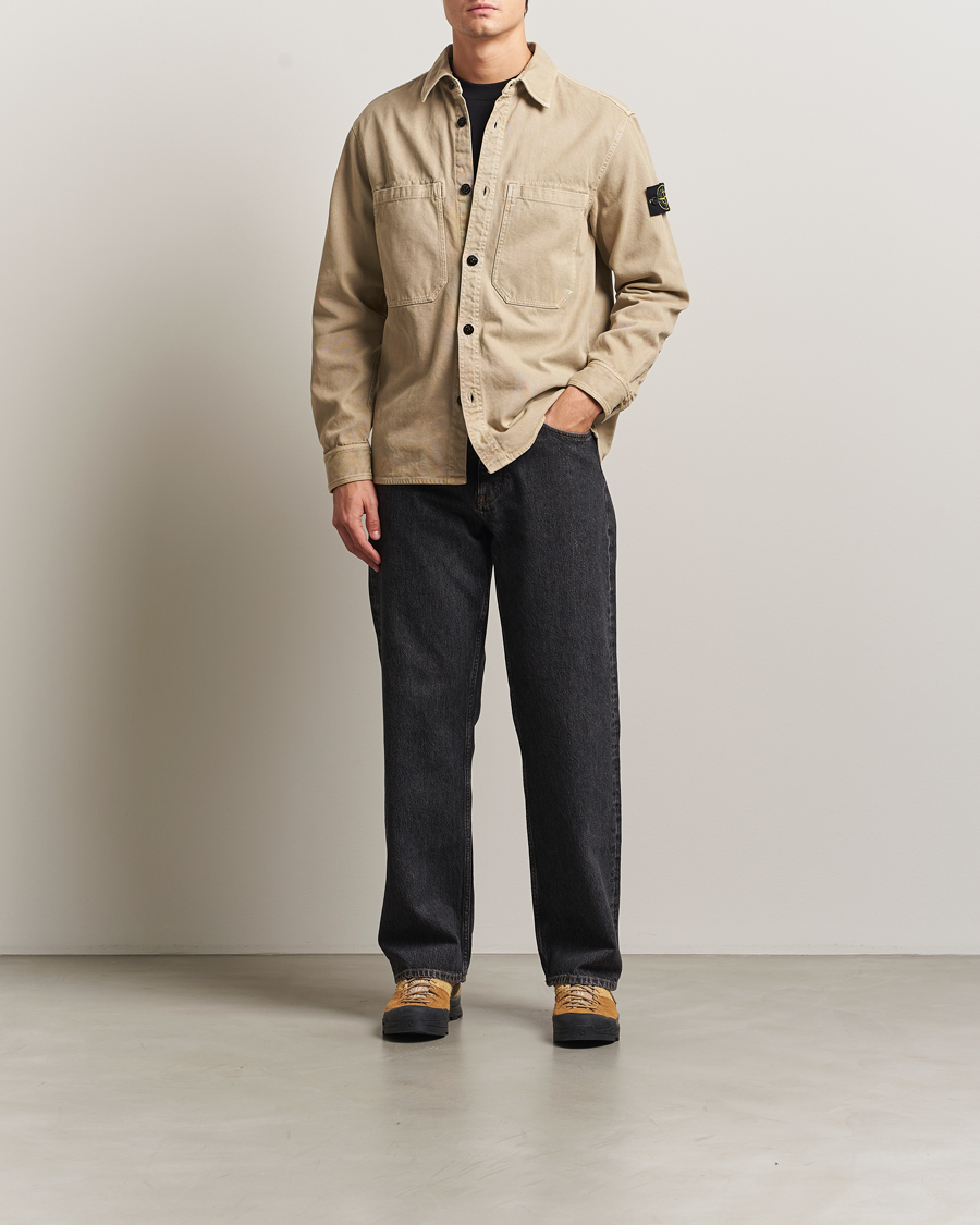 Men | Shirts | Stone Island | Organic Panama Cotton Overshirt Desert