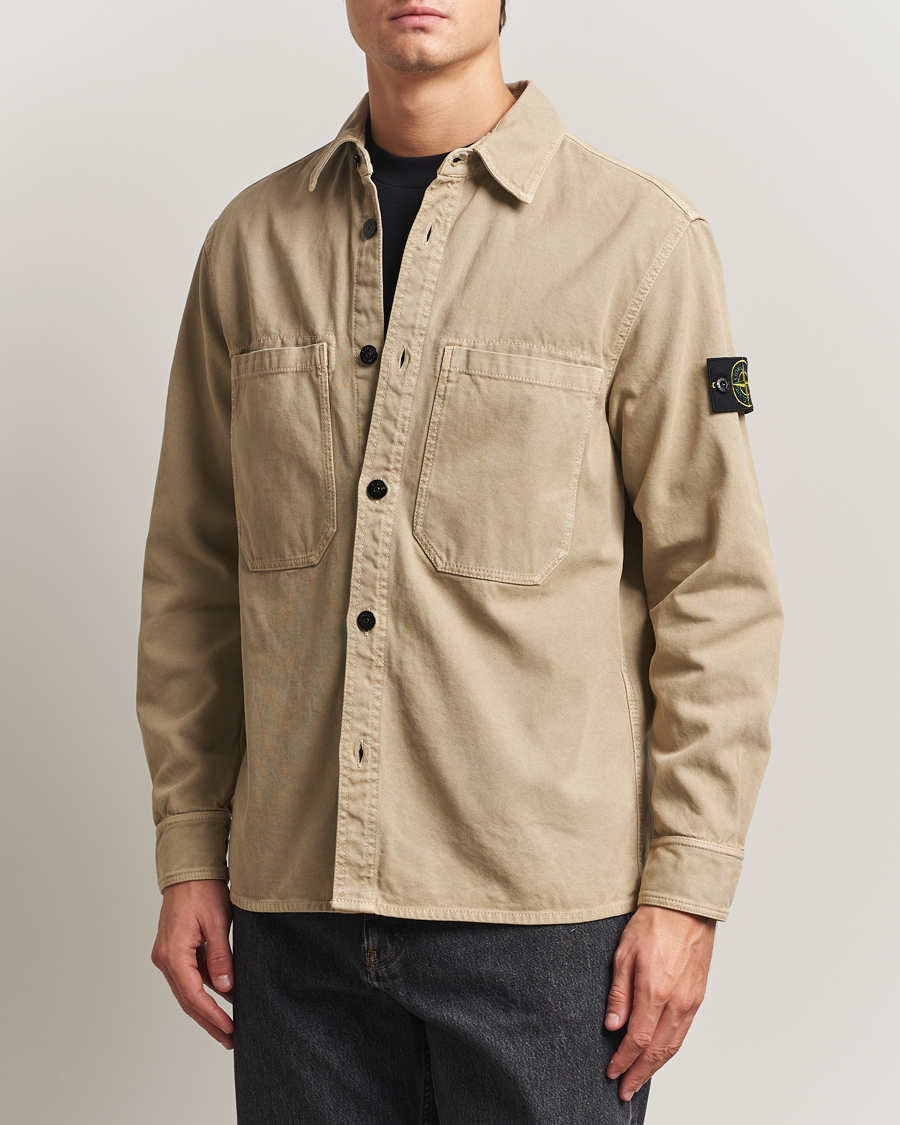 Men | Shirts | Stone Island | Organic Panama Cotton Overshirt Desert