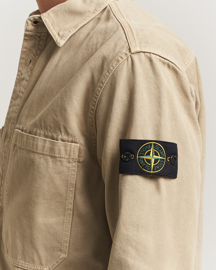 Men | Shirts | Stone Island | Organic Panama Cotton Overshirt Desert