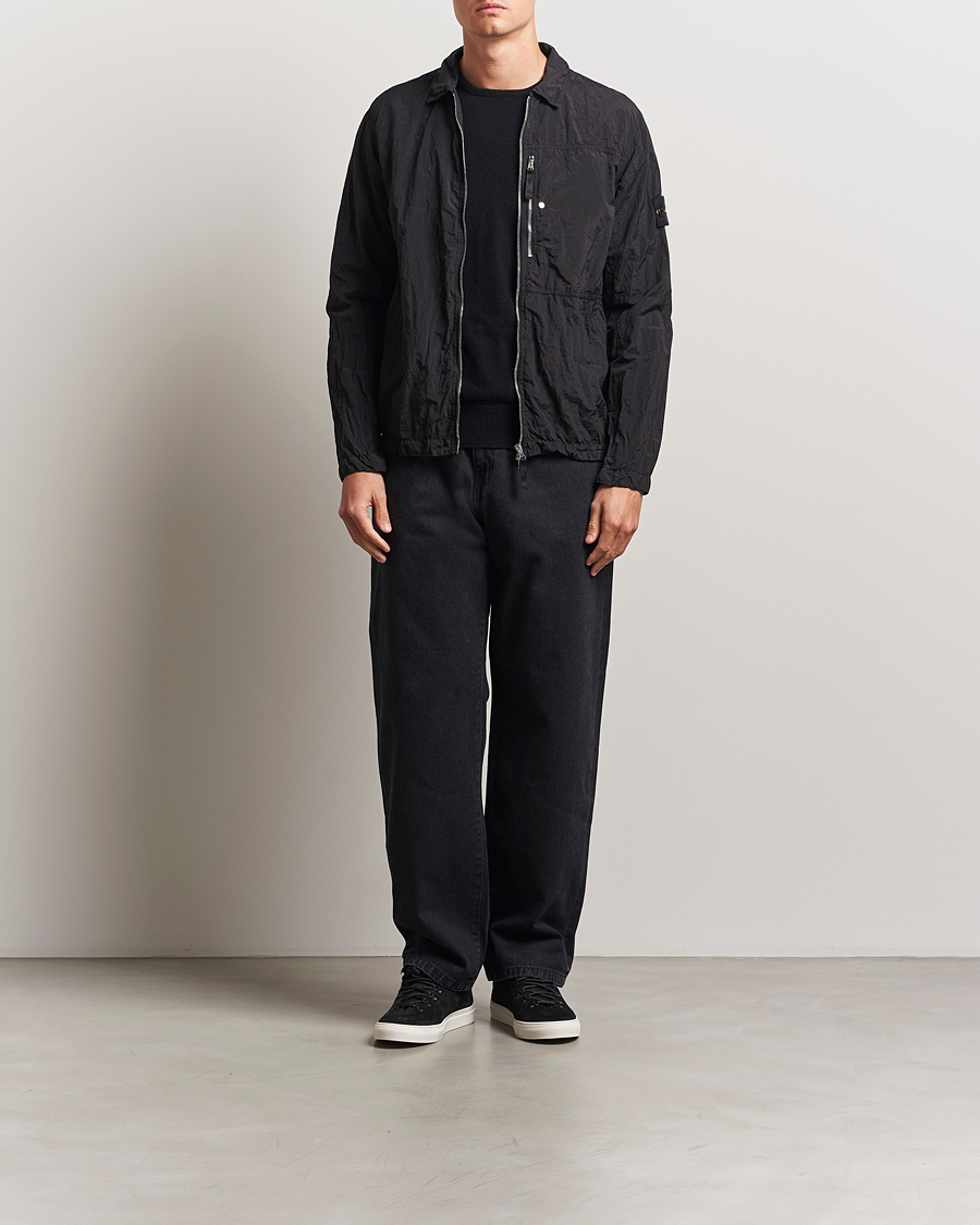 Men | Shirts | Stone Island | Nylon Metal Zip Overshirt Black