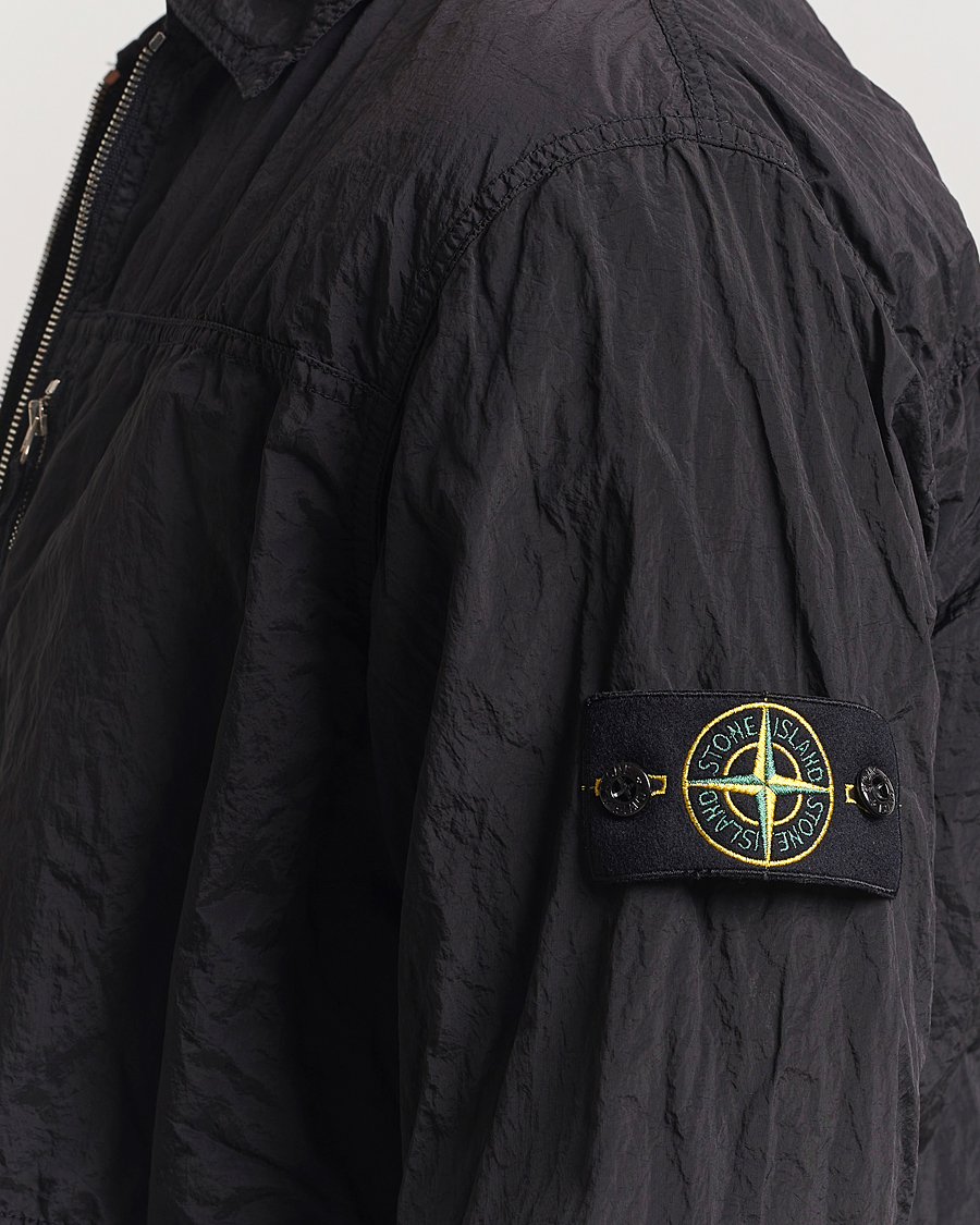 Men | Shirts | Stone Island | Nylon Metal Zip Overshirt Black