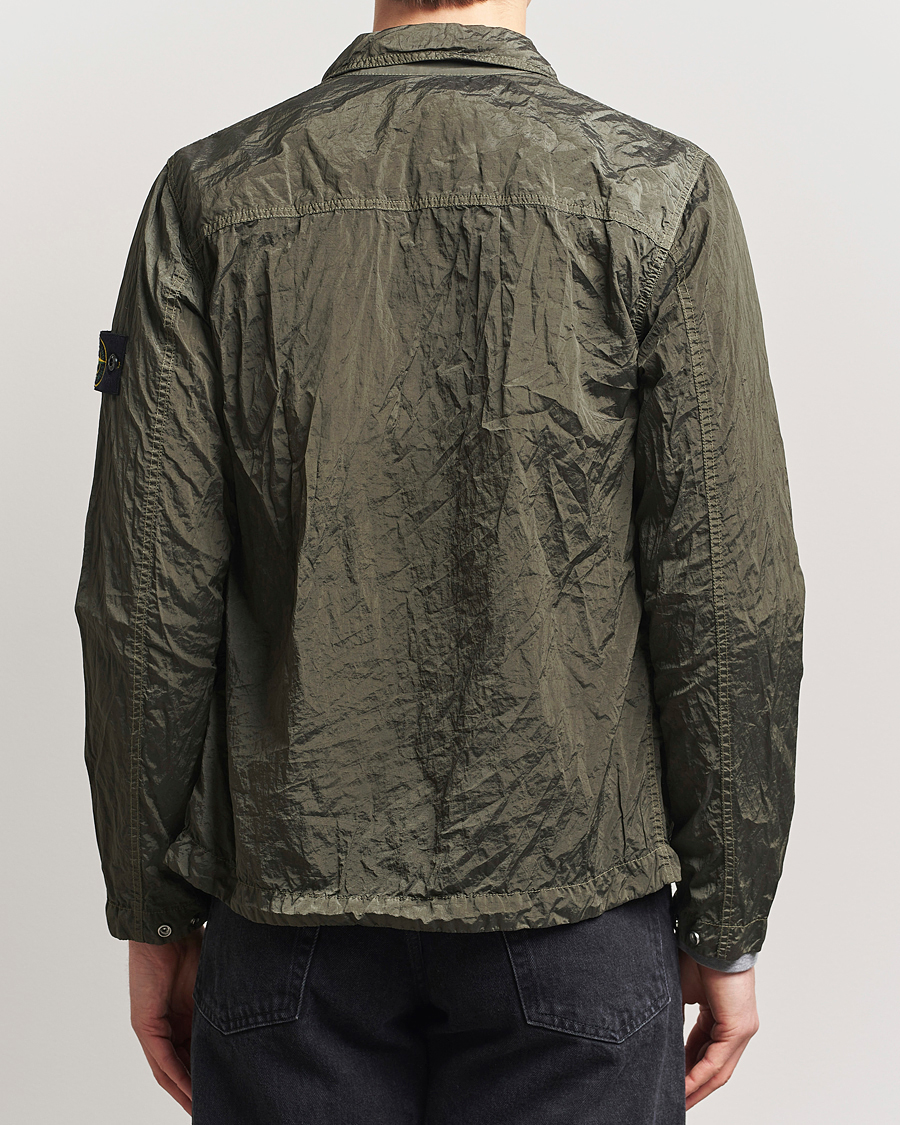 Men | Shirts | Stone Island | Nylon Metal Zip Overshirt Military Green