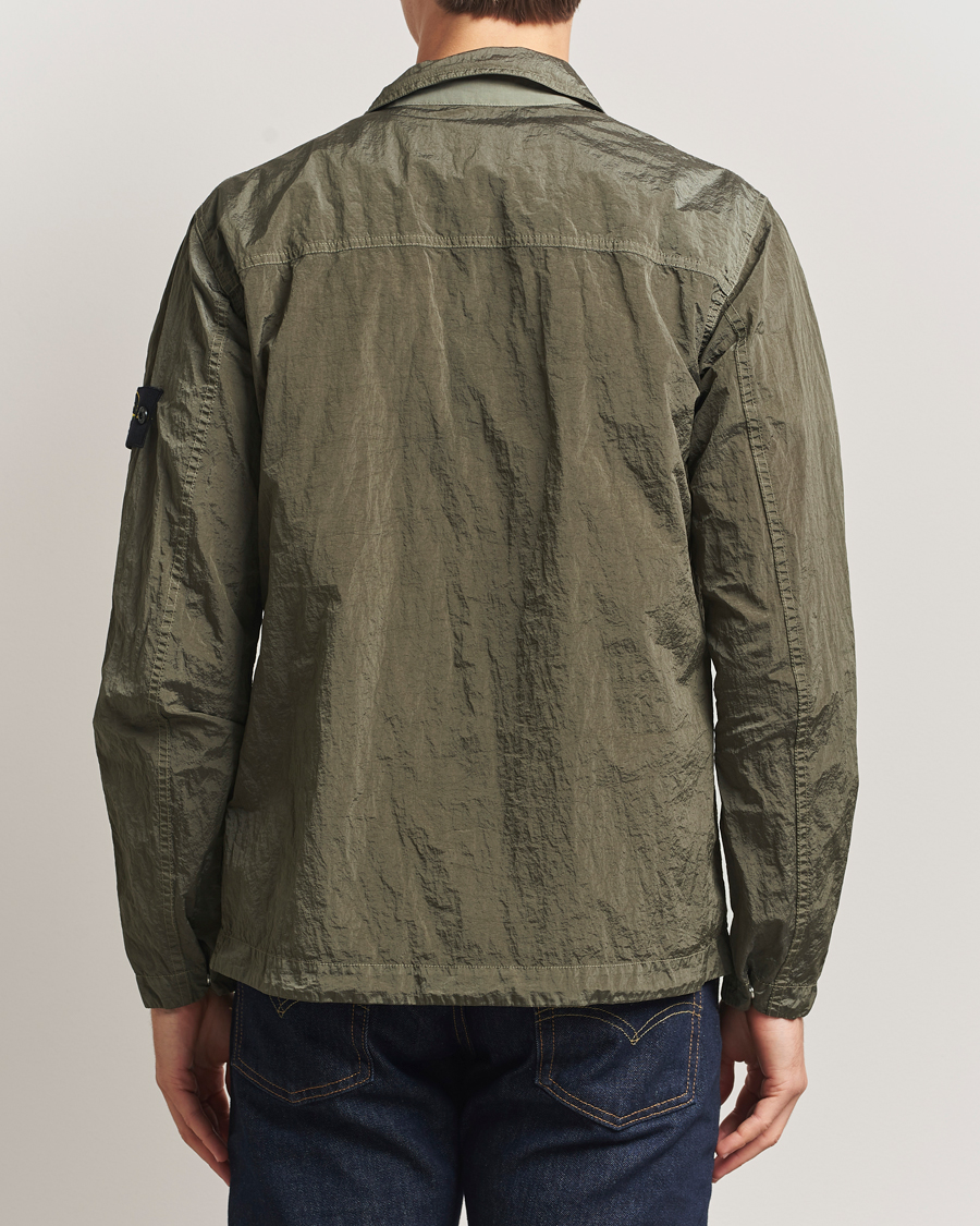 Men | Shirts | Stone Island | Nylon Metal Zip Overshirt Military Green