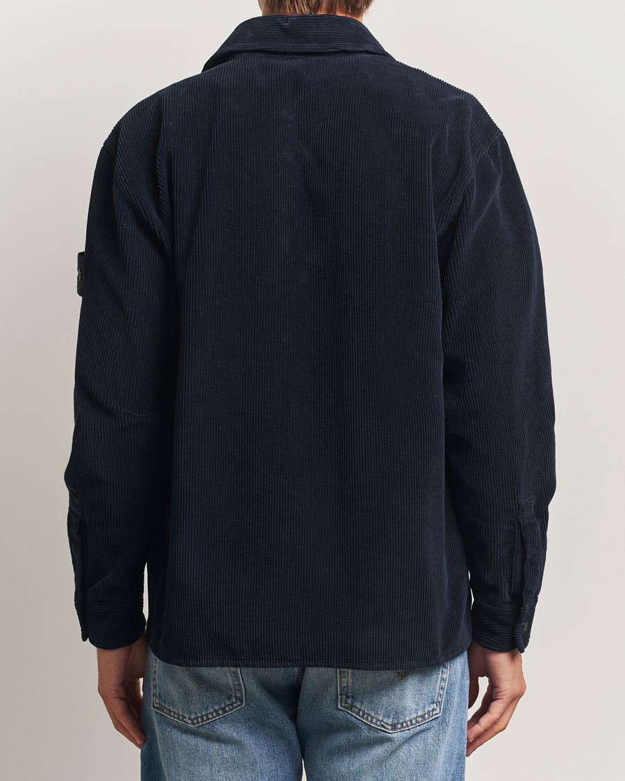 Men | Shirts | Stone Island | Organic Cotton Cord Overshirt Navy