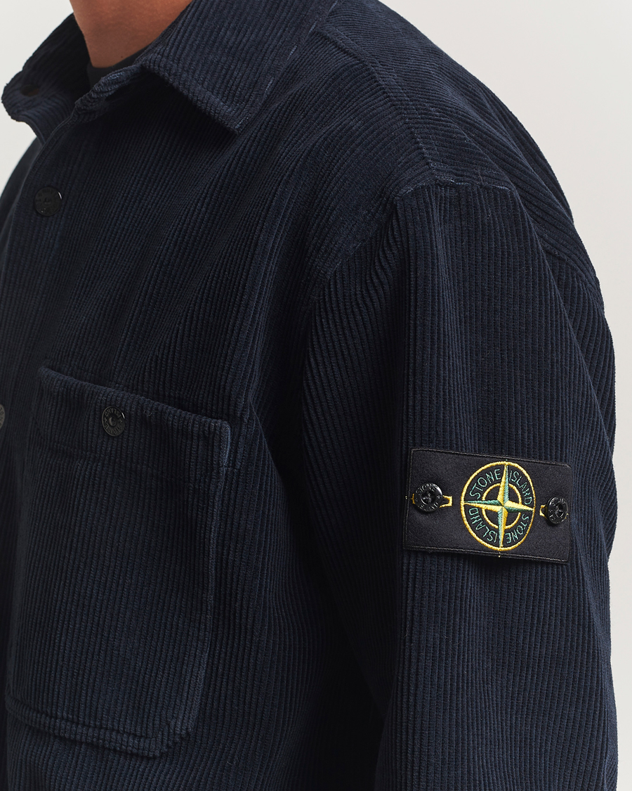 Men | Shirts | Stone Island | Organic Cotton Cord Overshirt Navy