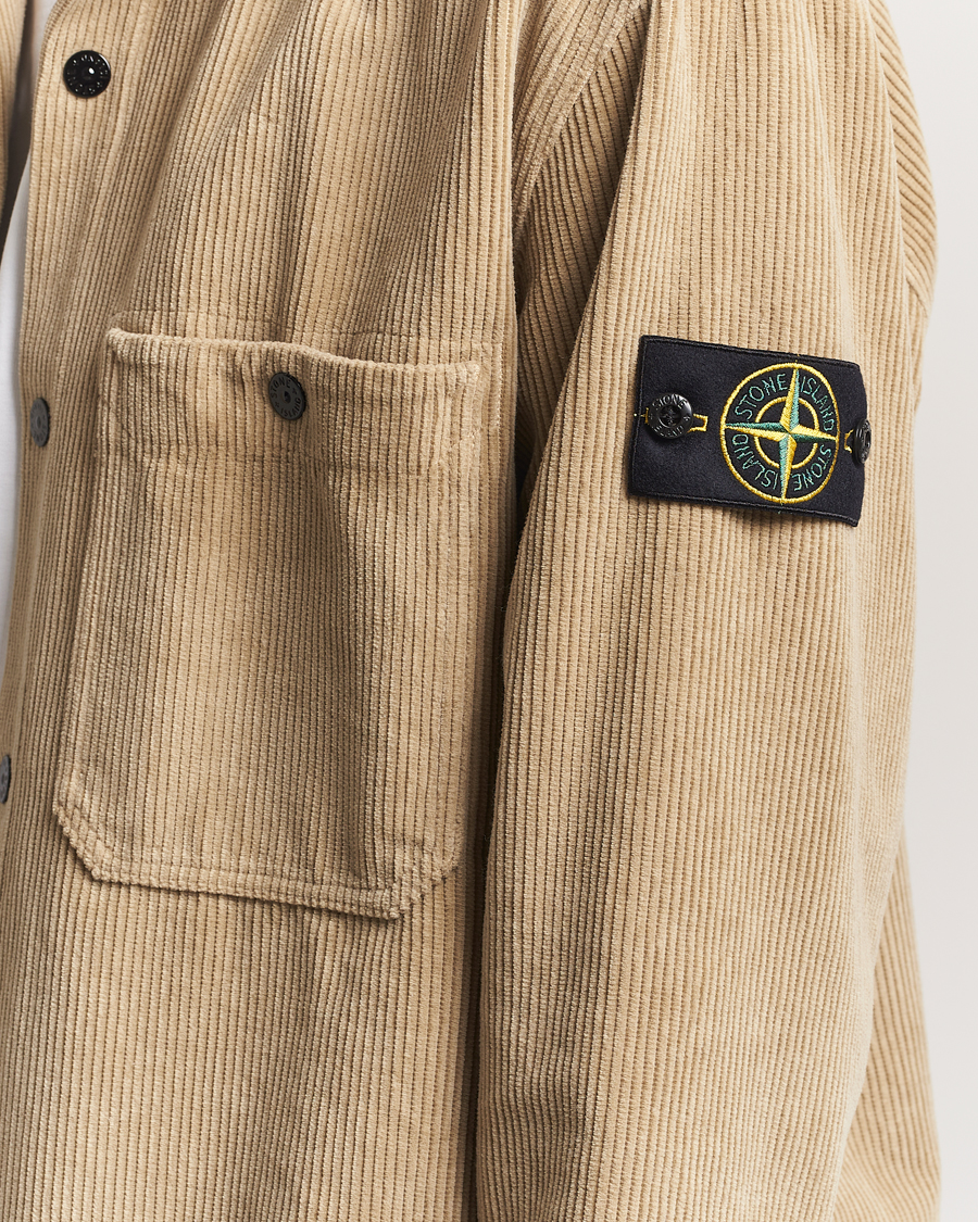 Men | Shirts | Stone Island | Organic Cotton Cord Overshirt Beige