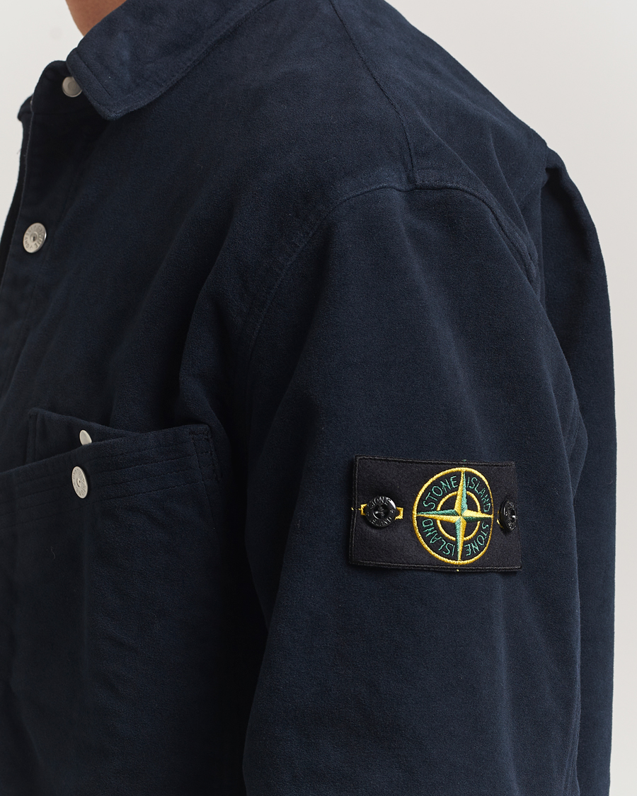 Men | Shirts | Stone Island | Cotton Moleskin Overshirt Navy