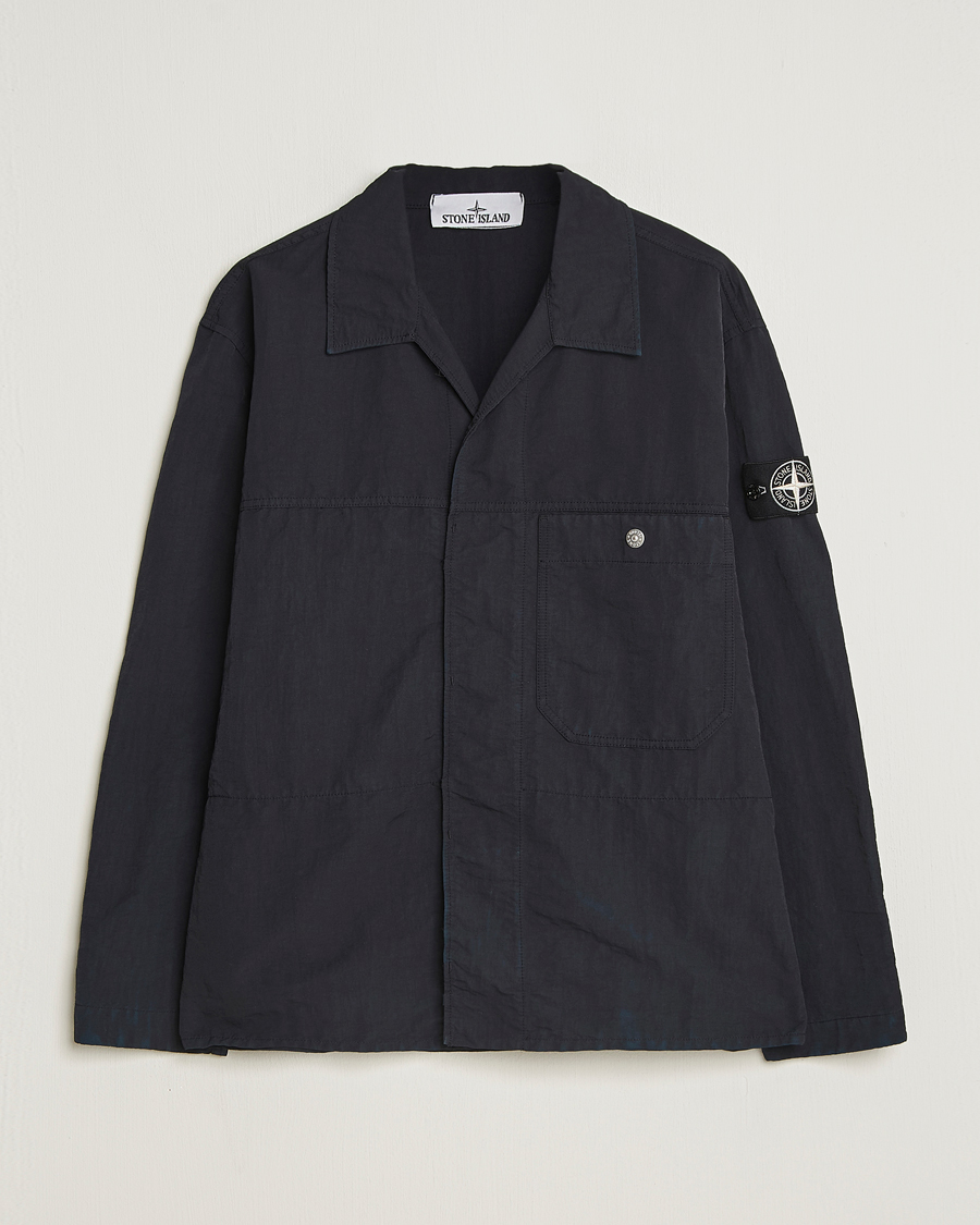 Men | Shirts | Stone Island | Naslan TC Corrosion Treatment Overshirt Black