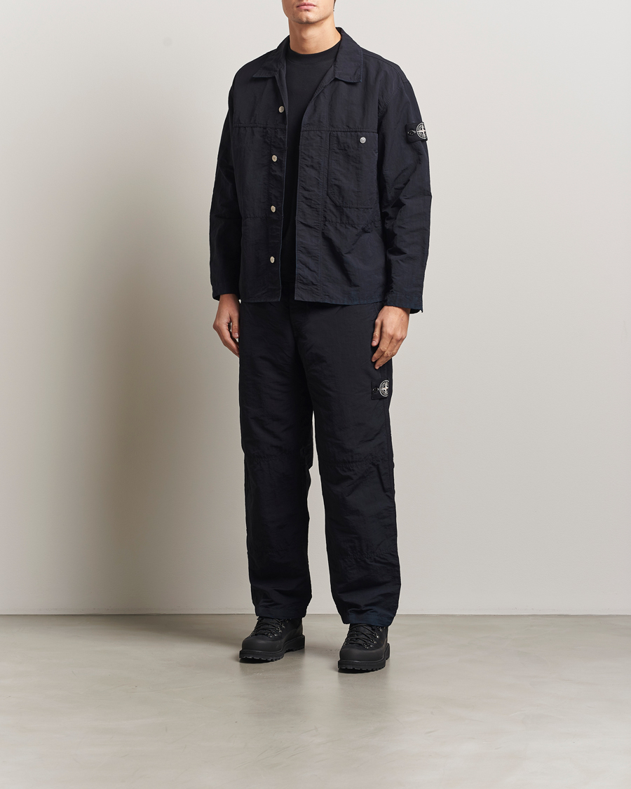 Men | Shirts | Stone Island | Naslan TC Corrosion Treatment Overshirt Black