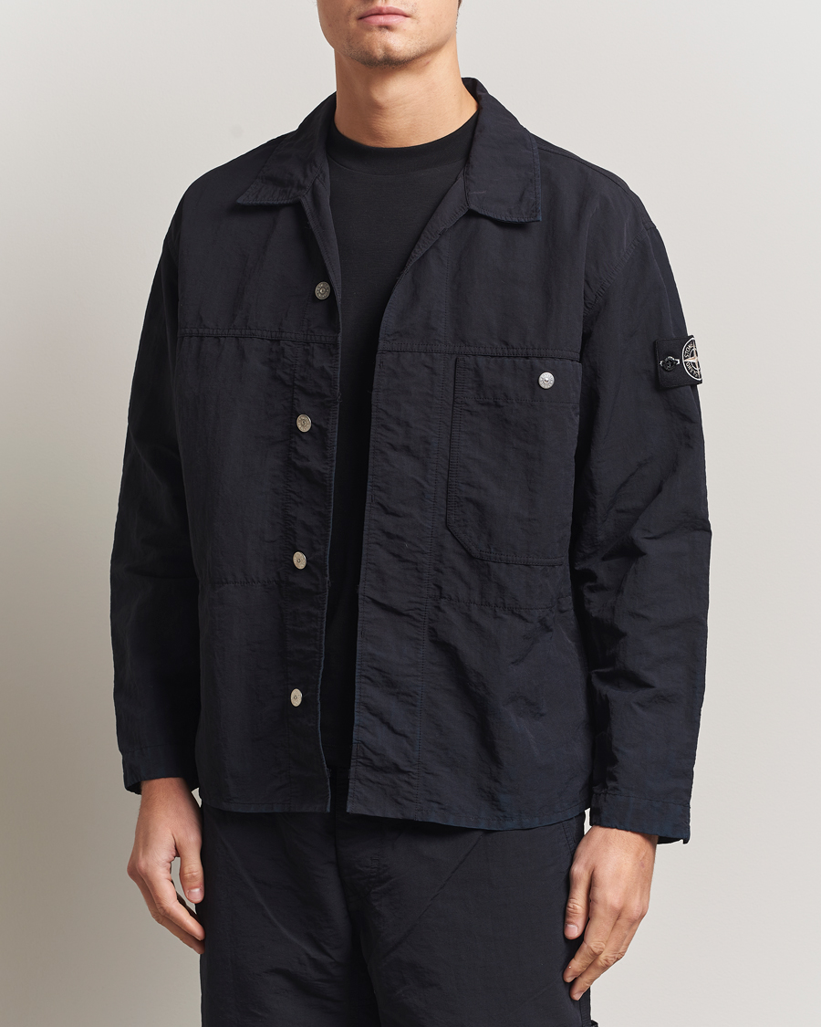Men | Shirts | Stone Island | Naslan TC Corrosion Treatment Overshirt Black