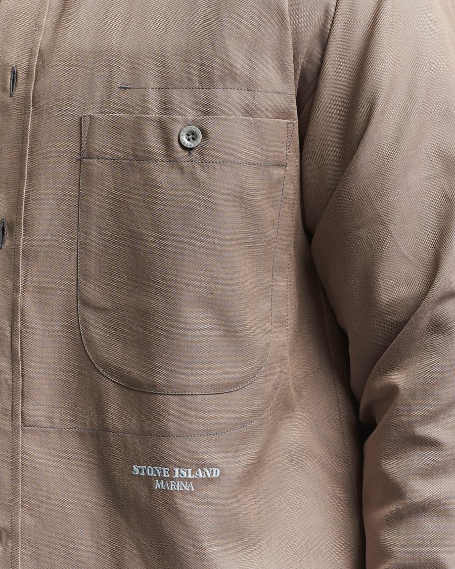 Men | Shirts | Stone Island | Marina Organic Oxford Cotton Shirt Tobacco