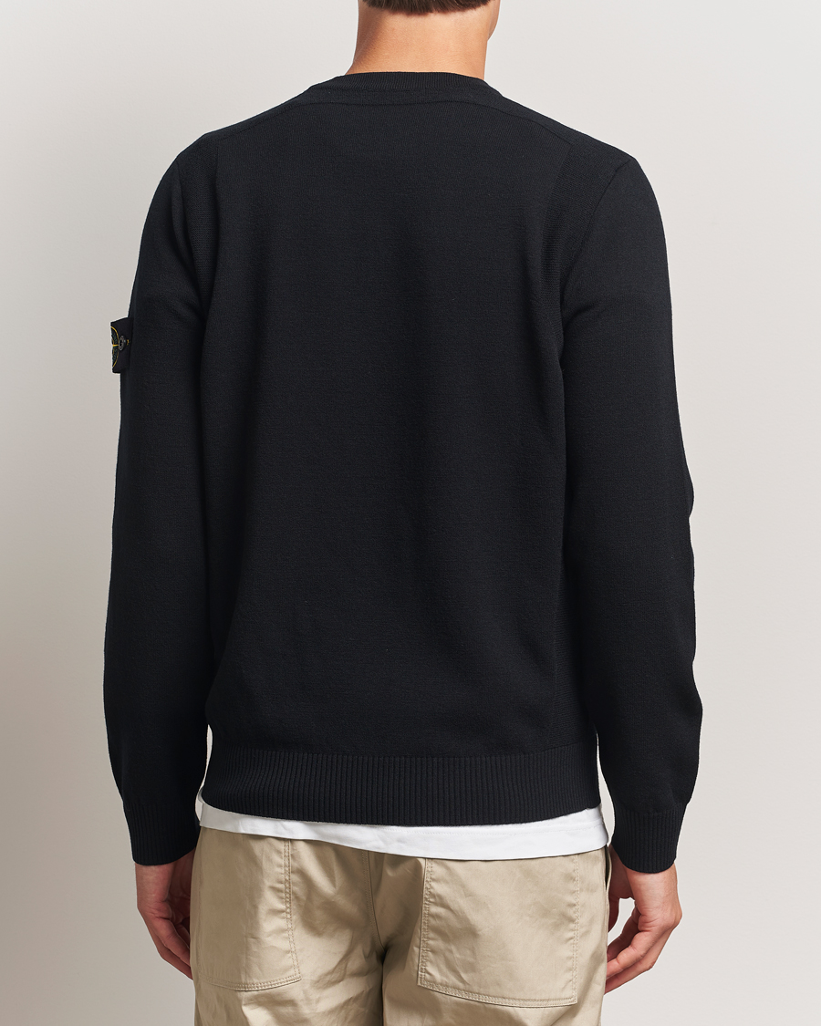 Men | Sweaters & Knitwear | Stone Island | Stretch Wool Knitted Jumper Black