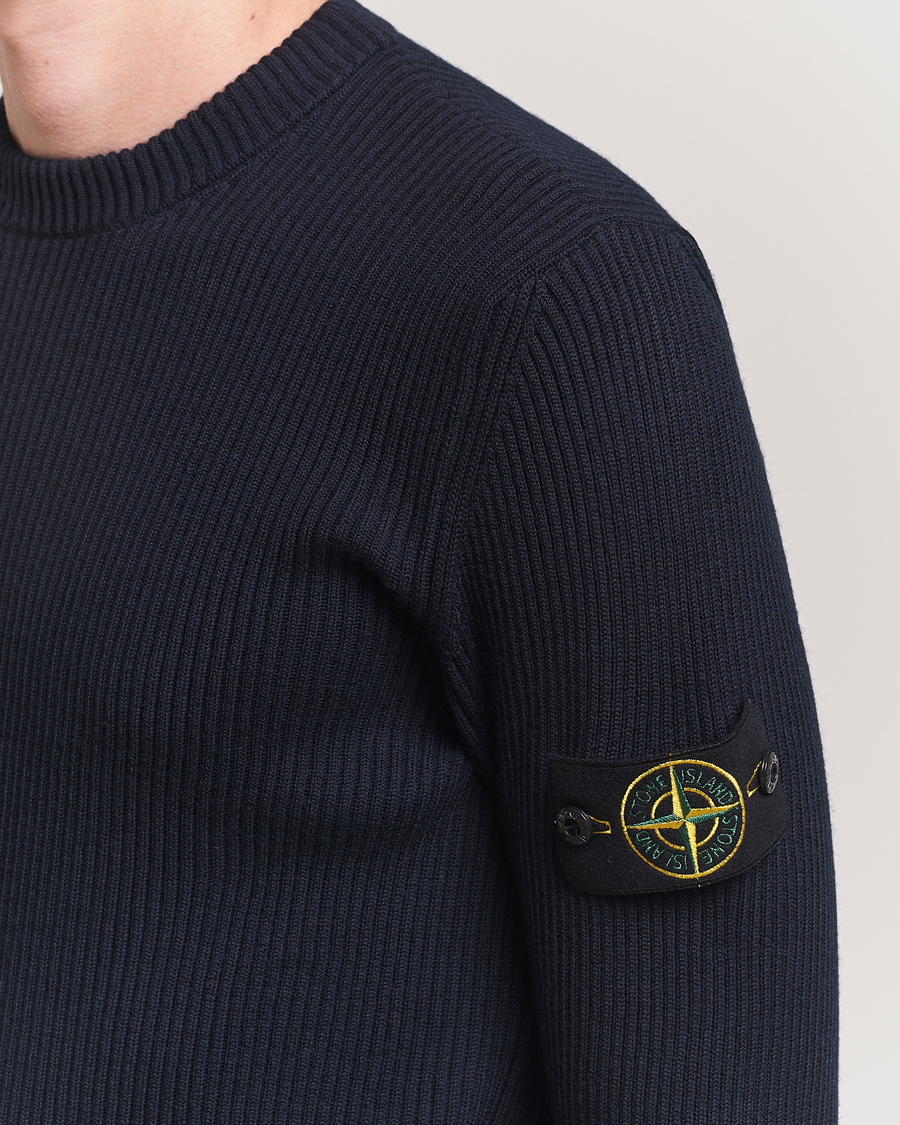 Men | Sweaters & Knitwear | Stone Island | Full Rib Crewneck Navy