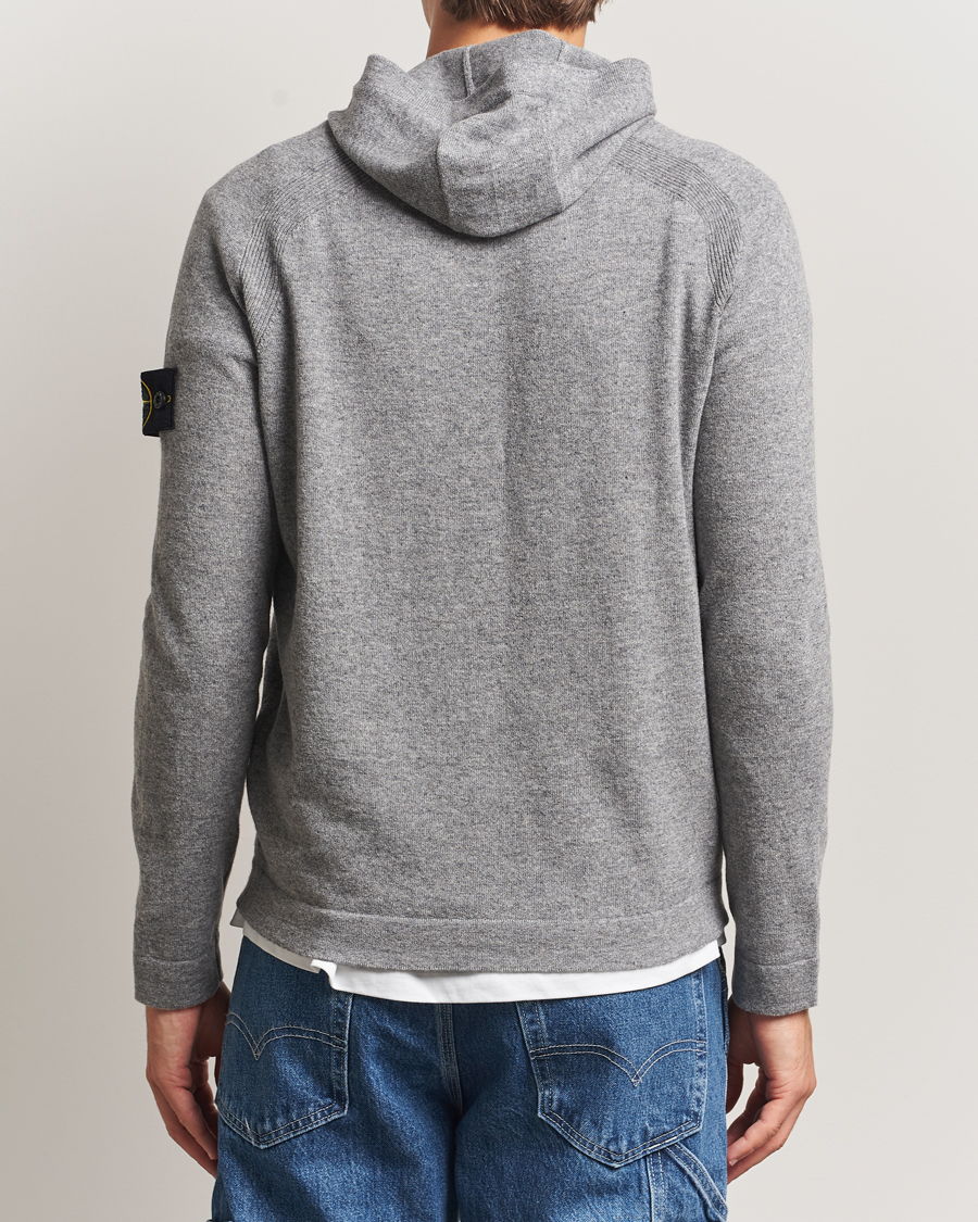 Men | Sweaters & Knitwear | Stone Island | Knitted Geelong Wool Hood Cement Melange