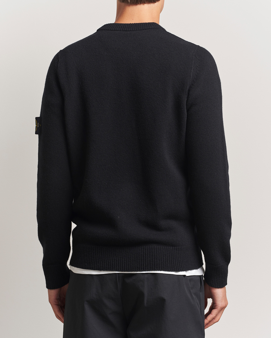 Men | Sweaters & Knitwear | Stone Island | Knitted Lambswool Crew Neck Black