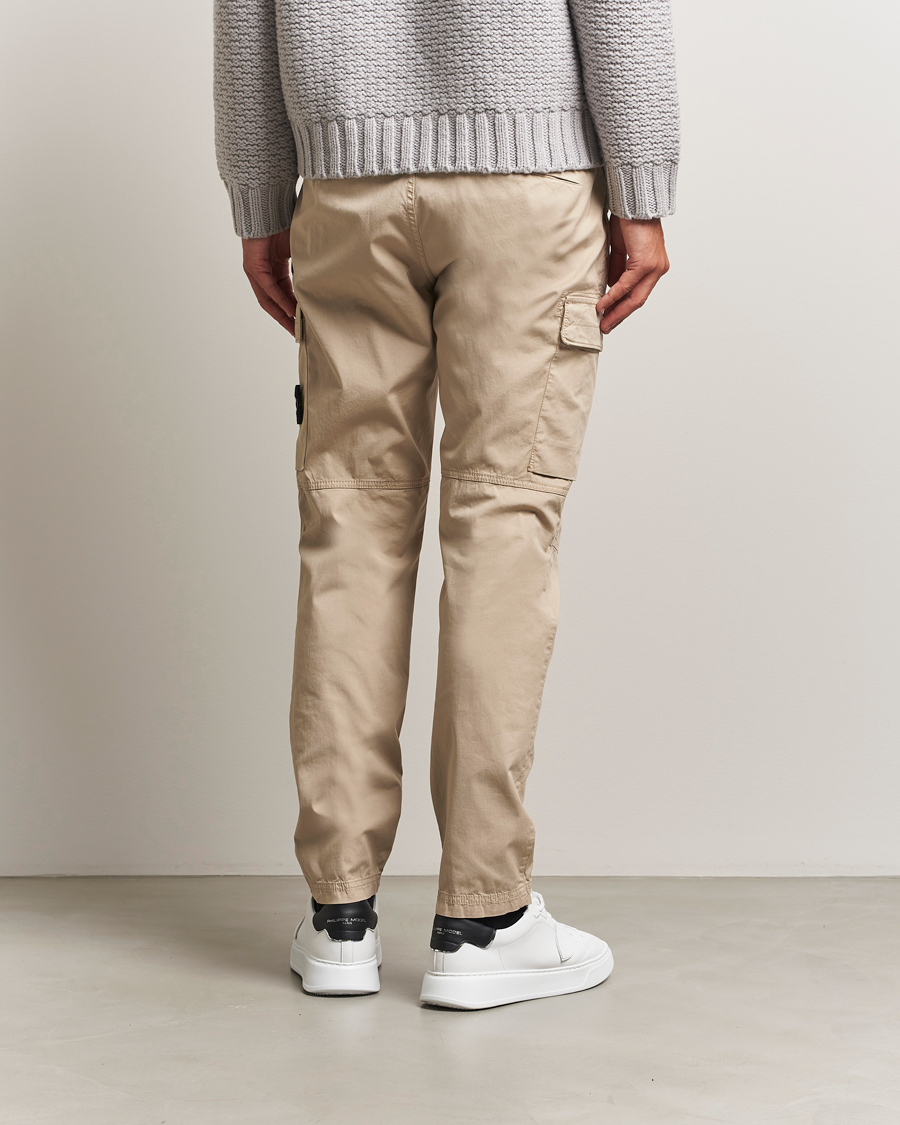 Men | Trousers | Stone Island | Supima Cotton Stretch Cargo Trousers Desert