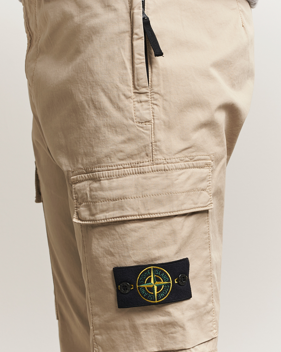 Men | Trousers | Stone Island | Supima Cotton Stretch Cargo Trousers Desert