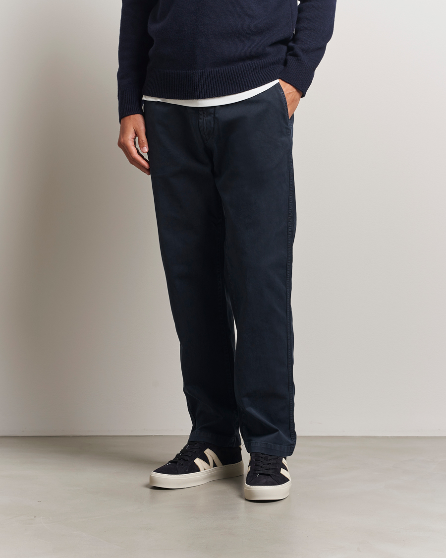 Men | Trousers | Stone Island | Cotton Twill Stretch Chino Navy