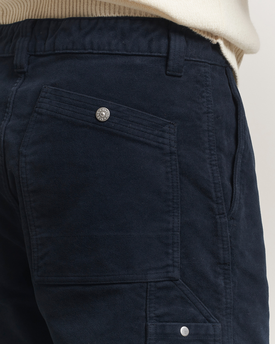 Men | Trousers | Stone Island | Cotton Moleskin Trousers Navy