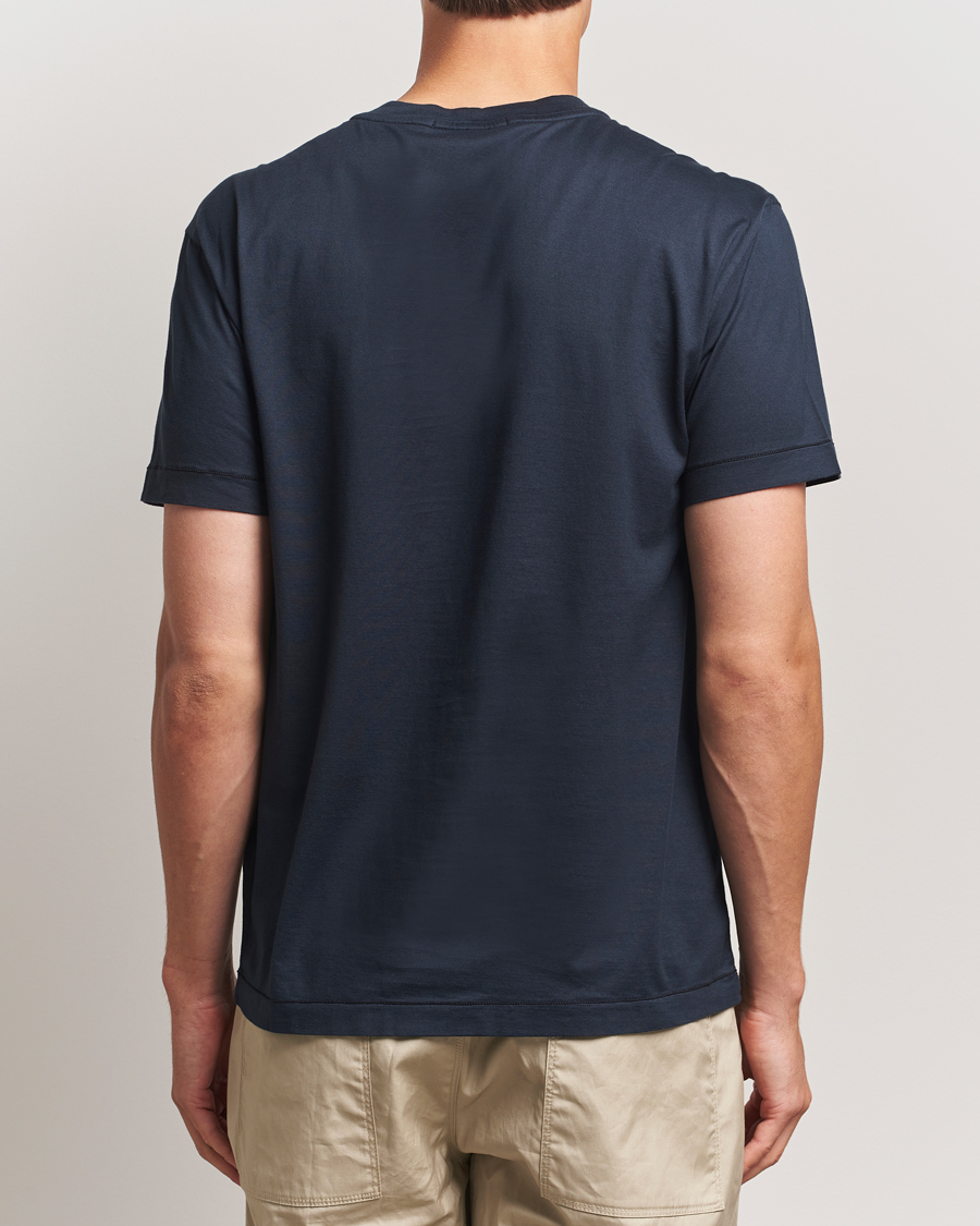 Men | T-Shirts | Stone Island | Garment Dyed Cotton Jersey T-Shirt Navy