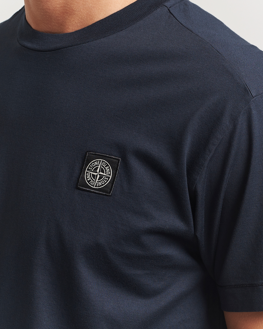 Men | T-Shirts | Stone Island | Garment Dyed Cotton Jersey T-Shirt Navy