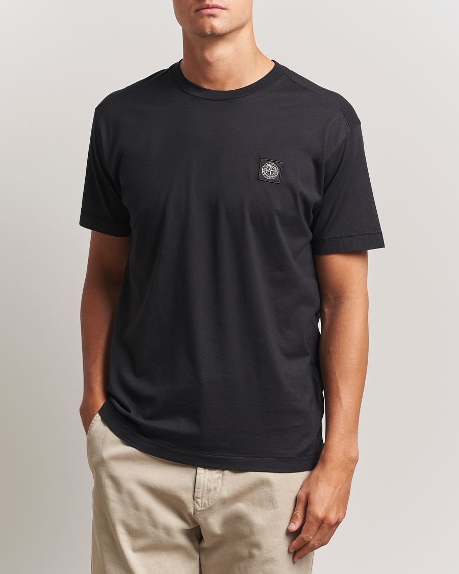 Men | T-Shirts | Stone Island | Garment Dyed Cotton Jersey T-Shirt Black