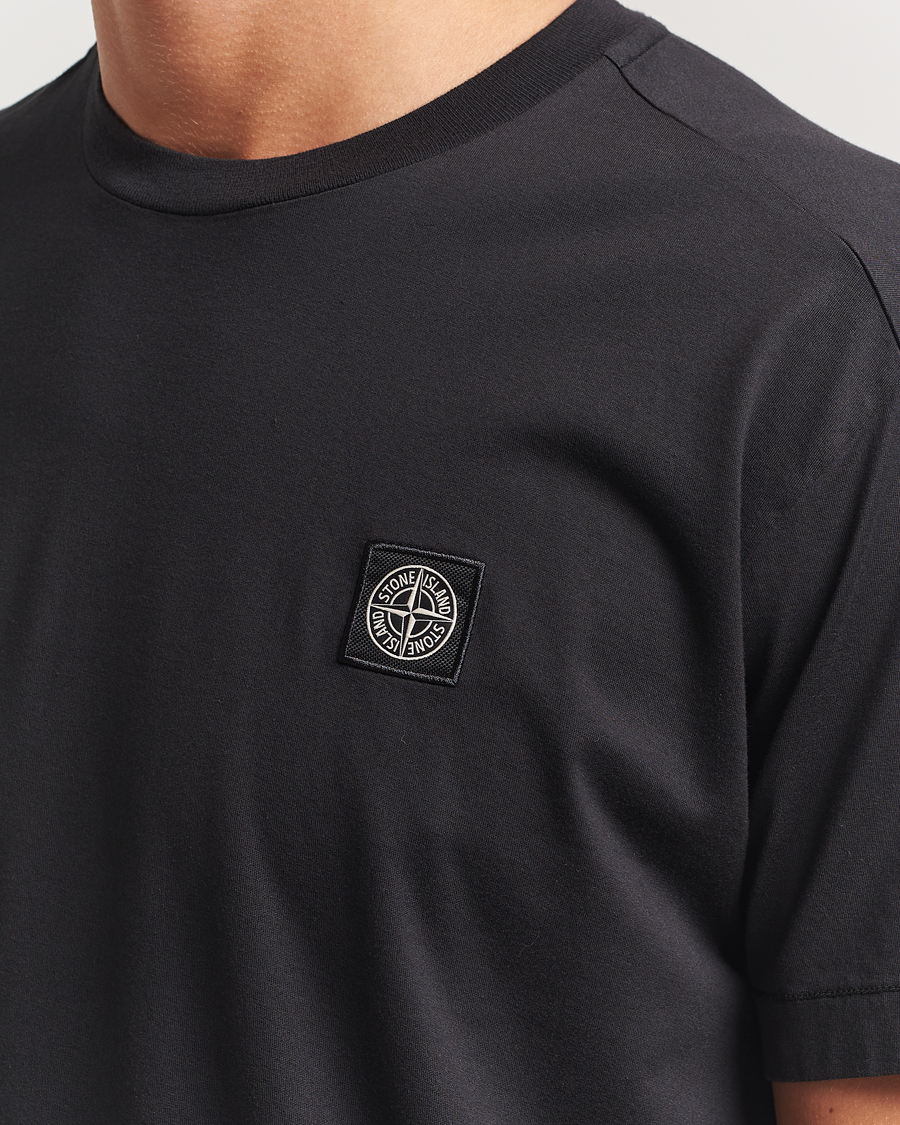 Men | T-Shirts | Stone Island | Garment Dyed Cotton Jersey T-Shirt Black