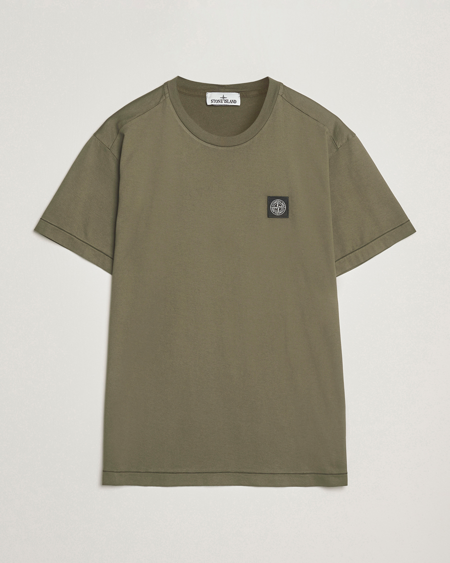 Men | T-Shirts | Stone Island | Garment Dyed Cotton Jersey T-Shirt Military Green
