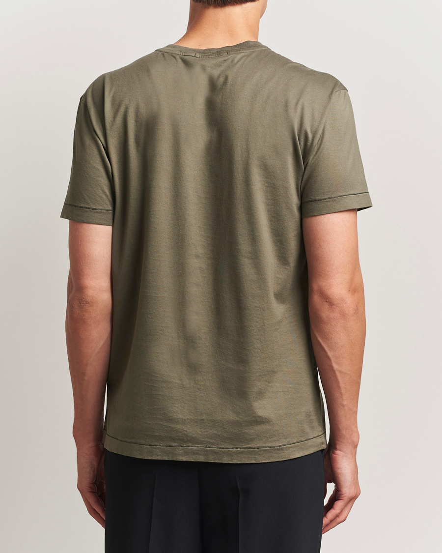 Men | T-Shirts | Stone Island | Garment Dyed Cotton Jersey T-Shirt Military Green