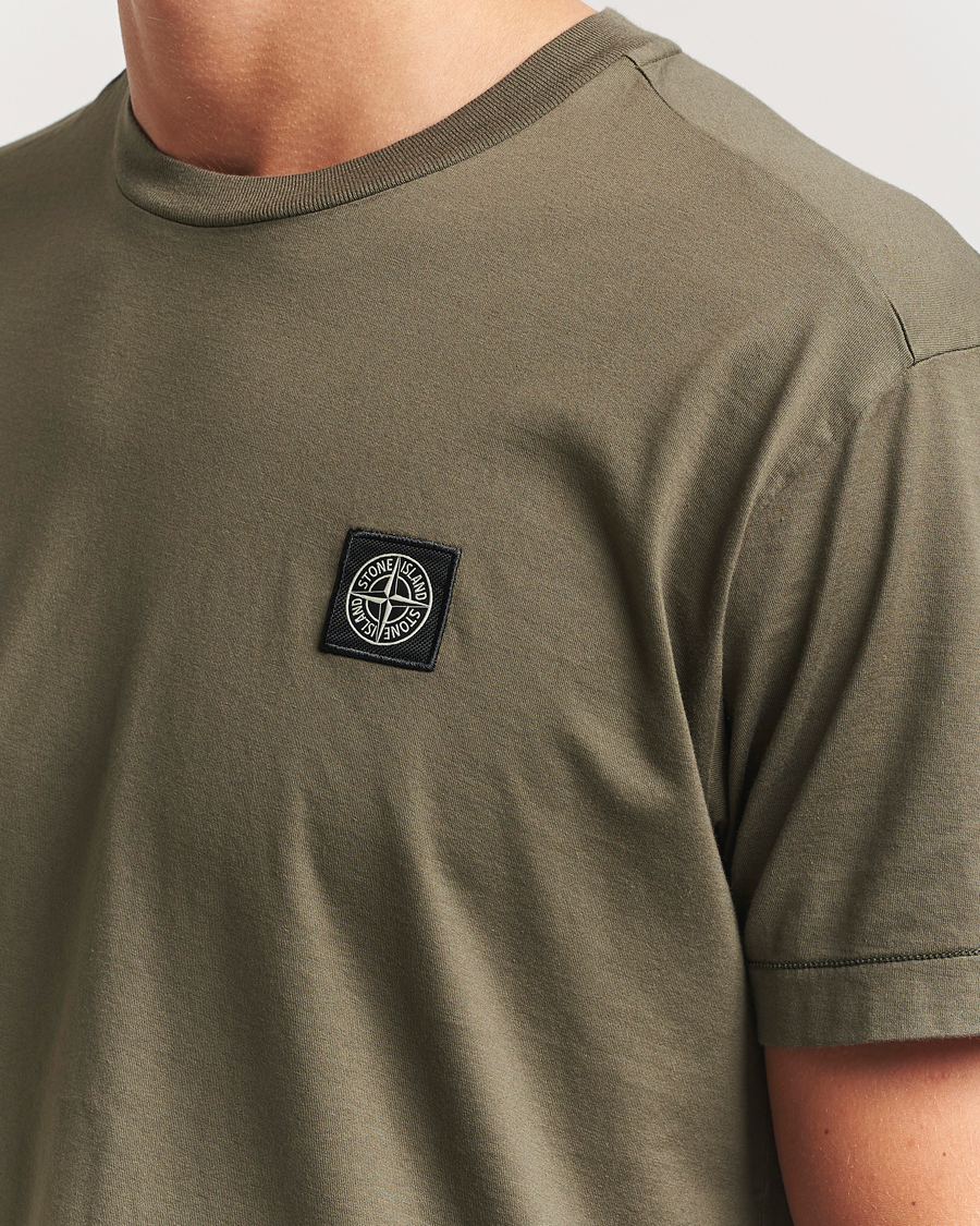 Men | T-Shirts | Stone Island | Garment Dyed Cotton Jersey T-Shirt Military Green