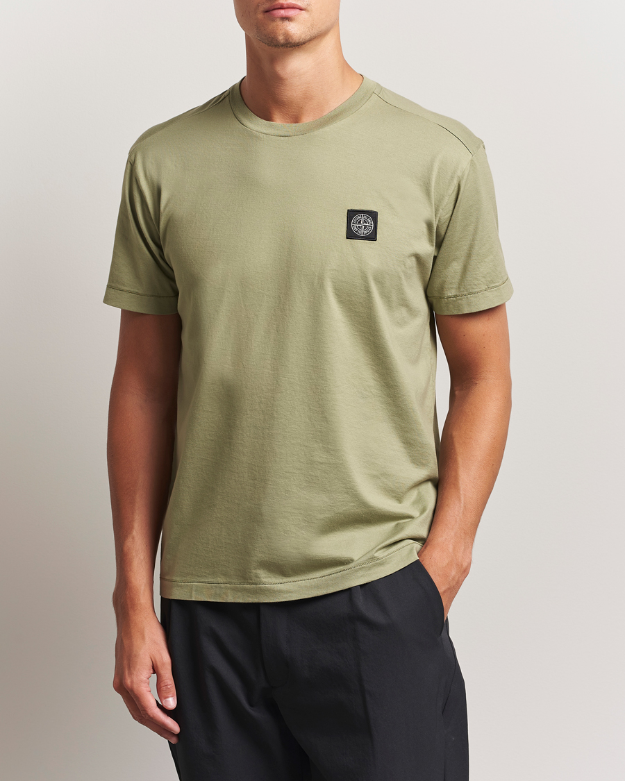 Men | T-Shirts | Stone Island | Garment Dyed Cotton Jersey T-Shirt Sage