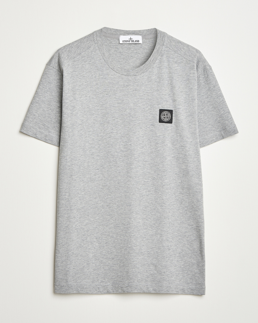 Men | T-Shirts | Stone Island | Garment Dyed Cotton Jersey T-Shirt Grey Melange