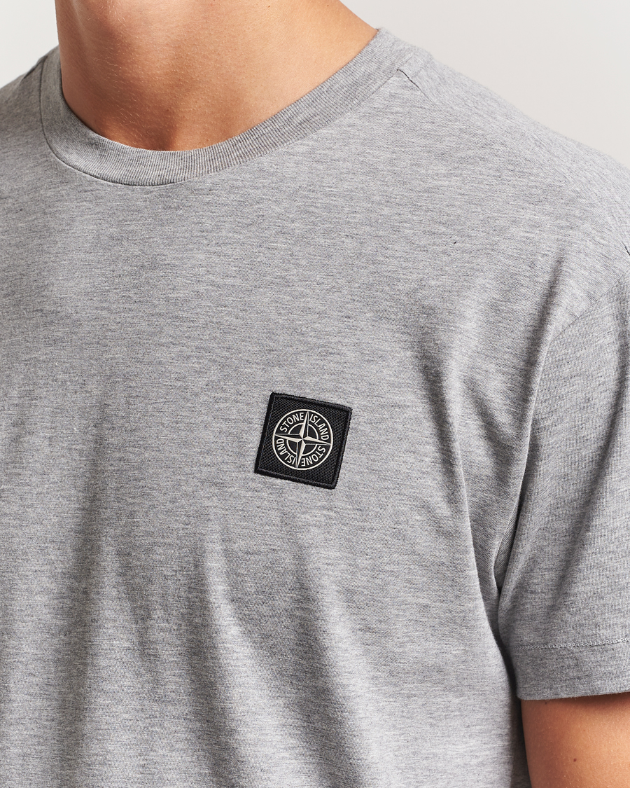 Men | T-Shirts | Stone Island | Garment Dyed Cotton Jersey T-Shirt Grey Melange