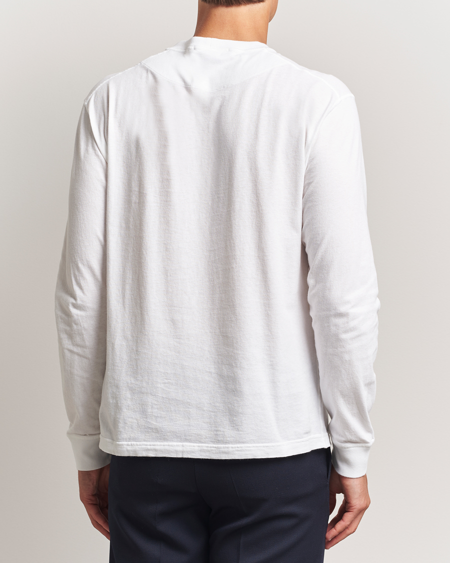 Men | T-Shirts | Stone Island | Long Sleeve Garment Dyed Cotton Jersey T-Shirt White