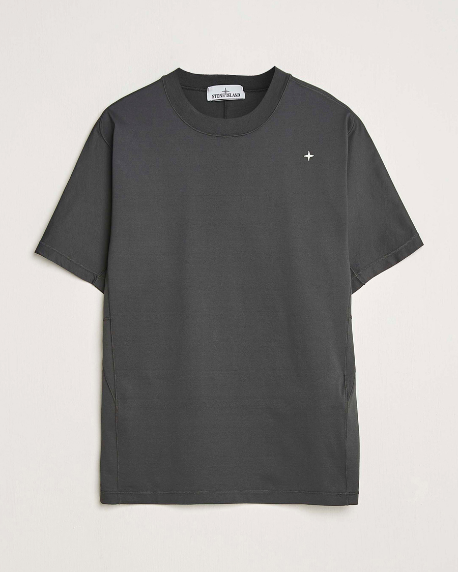 Men | T-Shirts | Stone Island | Stellina Mercerized Cotton T-Shirt Lead Grey