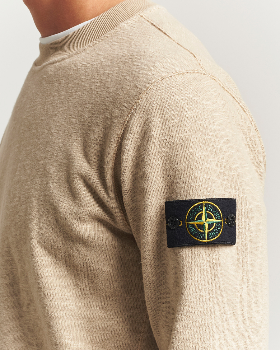 Men | Sweaters & Knitwear | Stone Island | Vanisé Brushed Heavy Cotton Sweatshirt Desert