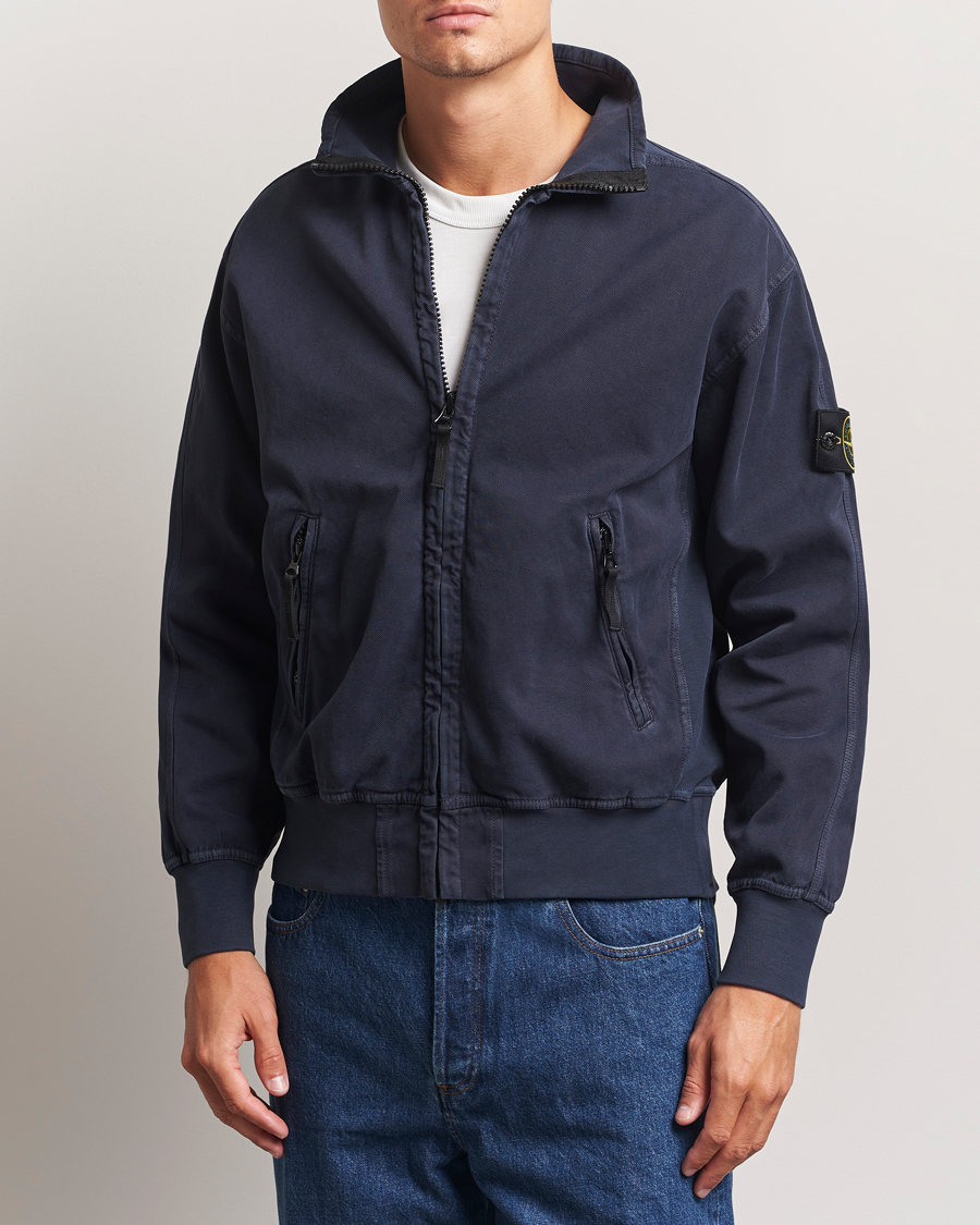 Men | Coats & Jackets | Stone Island | Organic Panama Cotton Track Jacket Ink