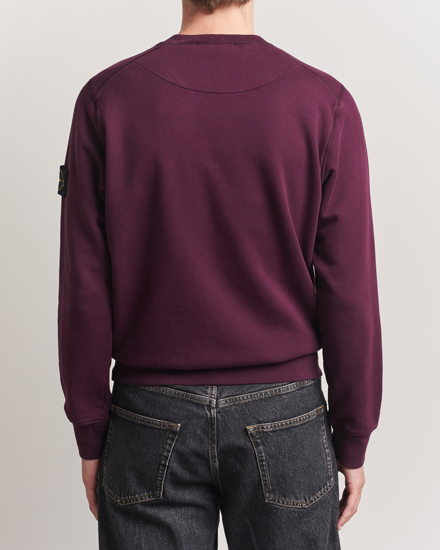 Men | Sweaters & Knitwear | Stone Island | Garment Dyed Fleece Sweatshirt Amaranth