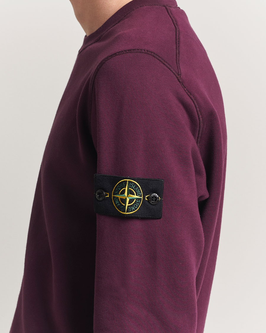 Men | Sweaters & Knitwear | Stone Island | Garment Dyed Fleece Sweatshirt Amaranth
