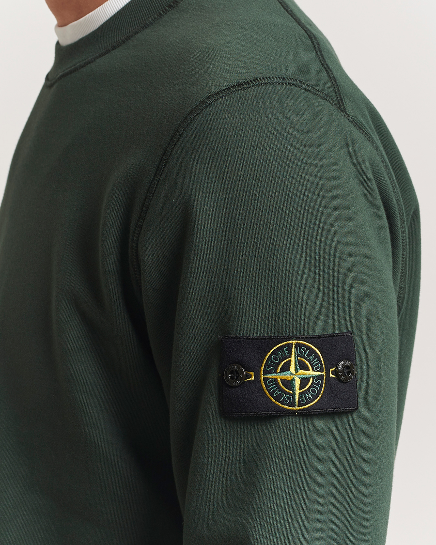 Men | Sweaters & Knitwear | Stone Island | Garment Dyed Fleece Sweatshirt Juniper