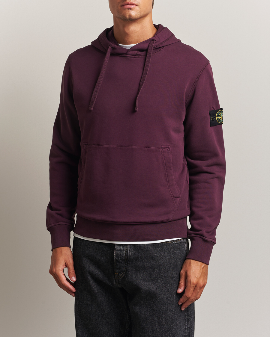 Men | Sweaters & Knitwear | Stone Island | Garment Dyed Fleece Hood Amaranth