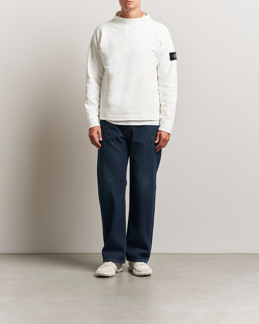 Men | Sweaters & Knitwear | Stone Island | RAW Knitted Cotton Crew Neck Natural